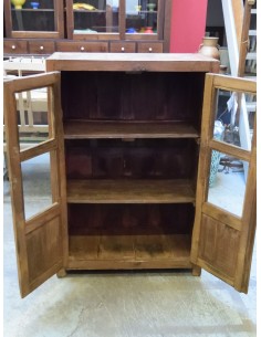 Vetrina coloniale indiana in legno massello H 115cm tr903 2