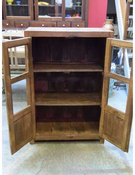 Vetrina coloniale indiana in legno massello H 115cm tr903