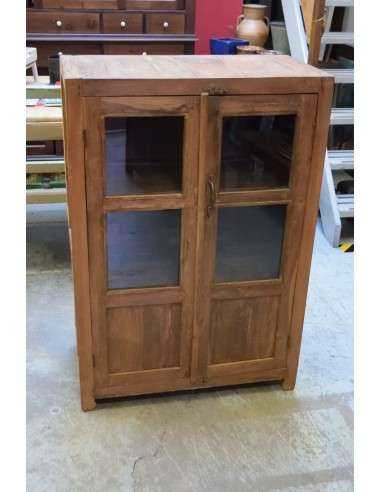 Vetrina coloniale indiana in legno massello H 115cm tr903