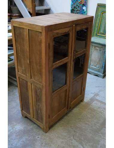 Vetrina coloniale indiana in legno massello H 115cm tr903