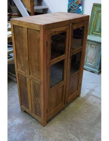Vetrina coloniale indiana in legno massello H 115cm tr903