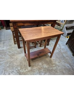 Tavolino in Legno di Teak Coloniale con Ripiano Inferiore CX230 2