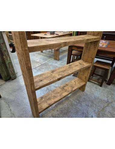 Scaffale Libreria Artigianale con 4 Ripiani in Legno Recuperato CX231