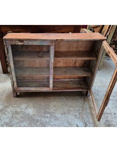 Vetrinetta in legno massello di teak colore lilla VL2505 2