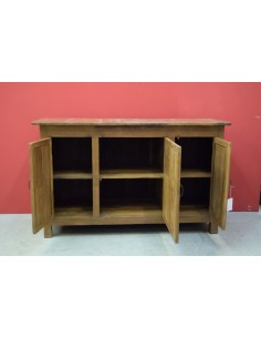 Credenza coloniale bassa in teak naturale – India XX secolo TS085 2
