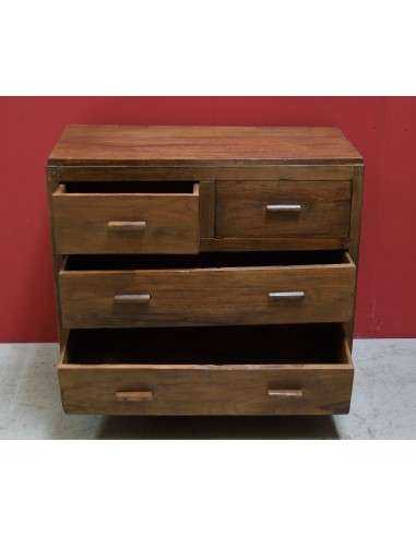 Cassettiera coloniale in teak naturale con 4 cassetti – 91x44x84 cm TS159