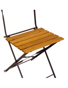 Sedia pieghevole metallo e legno acacia, richiudibile, nuova produzione 2