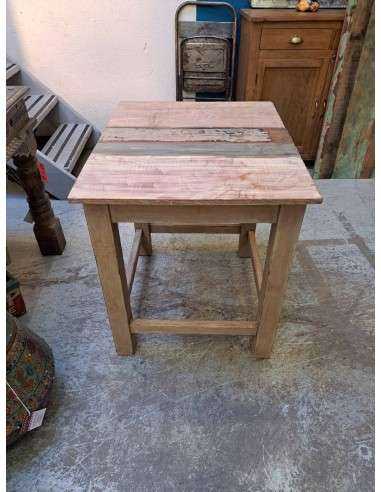 Tavolo recycled vintage con top colorato cx163