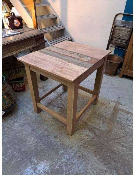 Tavolo recycled vintage con top colorato cx163