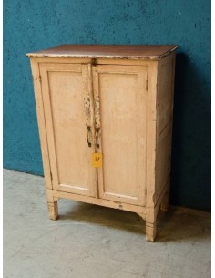 Credenza shabby panna legno massello 2 ante TP089 2
