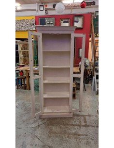 Vetrina in Legno Massello - Stile Shabby Sbiancato 75x30cm AGBB00035 2