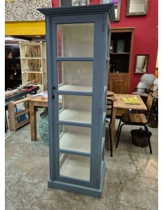 Vetrina Shabby Azzurra Artigianale | Eleganza e Stile dall'India CX202