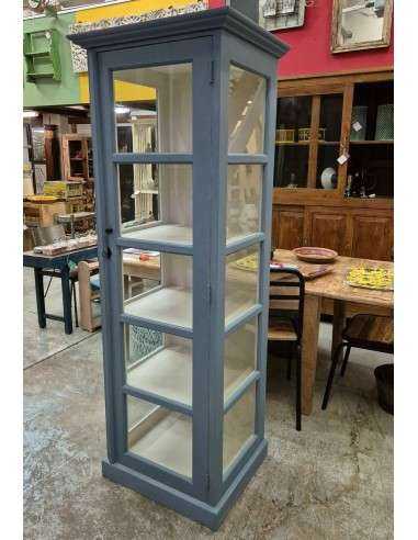 Vetrina Shabby Azzurra Artigianale | Eleganza e Stile dall'India CX202