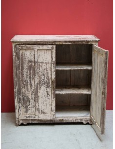 Armadietto legno massello sbiancato 106cm h TR24 2