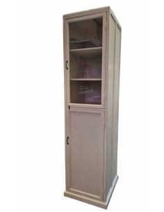 Mobile colonna in legno massello bianco decapato | Artigianato indiano CX210