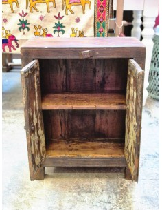 Armadietto / comodino  in legno massello colore legno rustico CX218 2