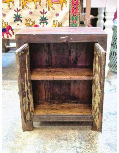 Armadietto / comodino  in legno massello colore legno rustico CX218