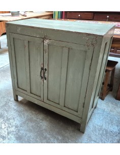 Credenza in legno colore salvia stile shabby VL2501