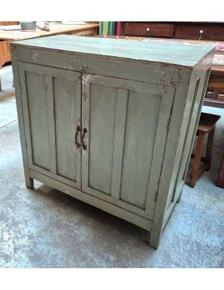 Credenza in legno colore salvia stile shabby VL2501