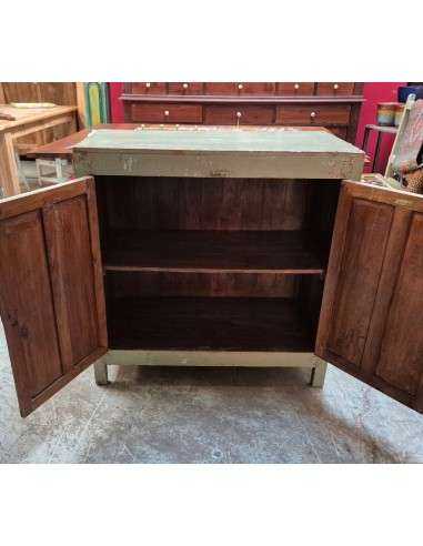 Credenza in legno colore salvia stile shabby VL2501