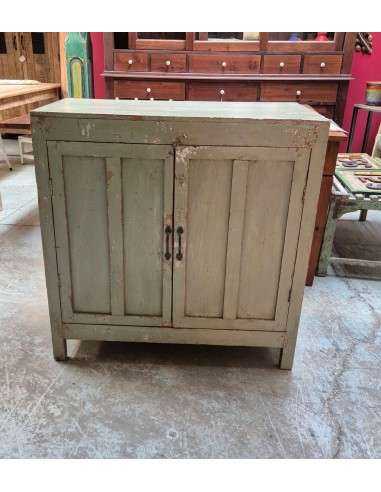 Credenza in legno colore salvia stile shabby VL2501