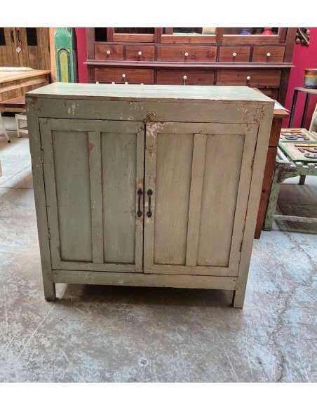 Credenza in legno colore salvia stile shabby VL2501