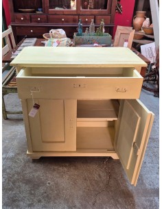 Credenza vintage in legno massello color crema - Con cassetto UN10014 2