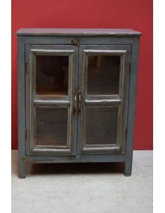 Credenzino coloniale shabby carta da zucchero in legno massello – 57x33x69 cm TS188