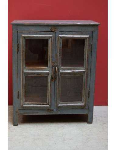 Credenzino coloniale shabby carta da zucchero in legno massello – 57x33x69 cm TS188