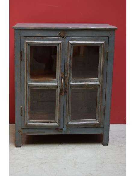 Credenzino coloniale shabby carta da zucchero in legno massello – 57x33x69 cm TS188