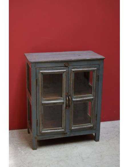 Credenzino coloniale shabby carta da zucchero in legno massello – 57x33x69 cm TS188