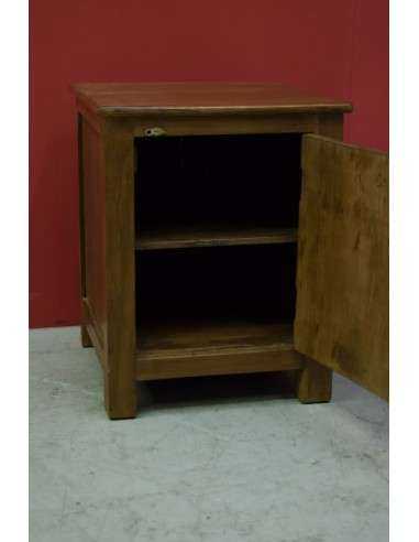 Conodino coloniale in legno di teak stile rustico TS073