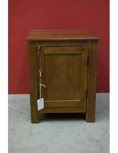 Conodino coloniale in legno di teak stile rustico TS073