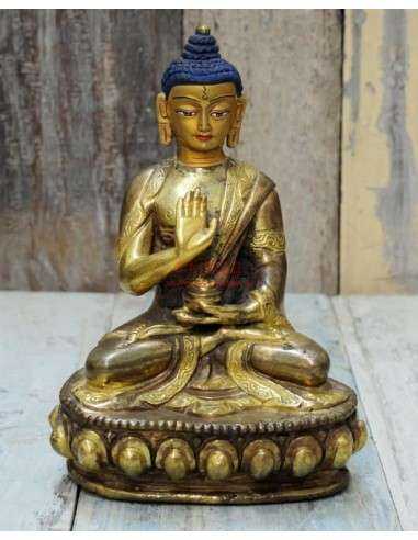 Statue Buddha in Lega con faccia dorata SCUL0011