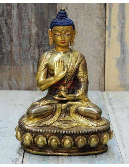 Statue Buddha in Lega con faccia dorata SCUL0011