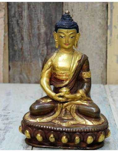 Statue Buddha in Lega con faccia dorata SCUL0011