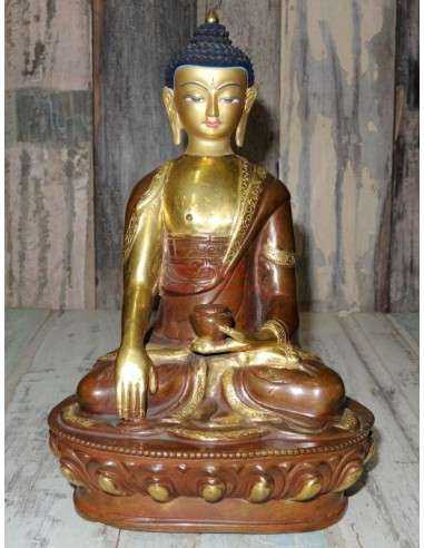 Statue Buddha in Lega con faccia dorata SCUL0011