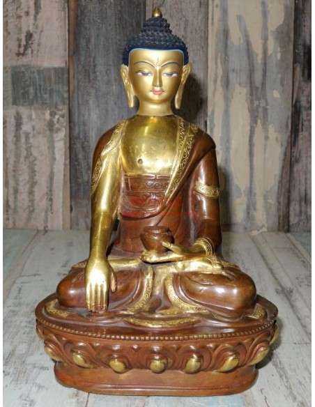 Statue Buddha in Lega con faccia dorata SCUL0011