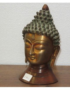 Statua testa Buddha in lega SCUL016