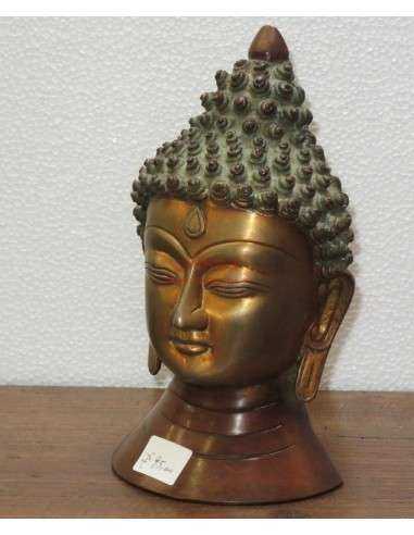 Statua testa Buddha in lega SCUL016