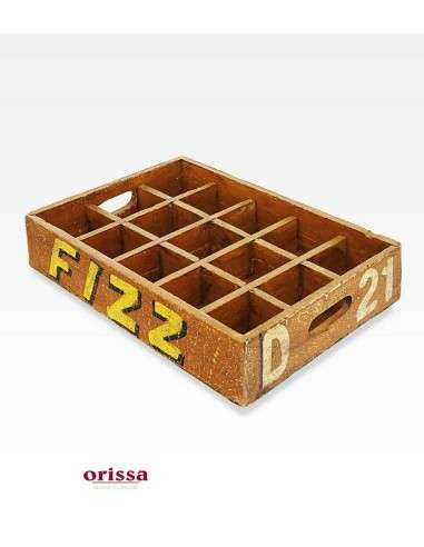 Cassette in legno a scomparti con scritte