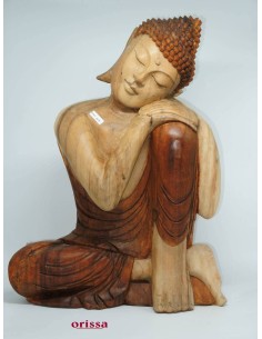 Statua Buddha tailandese in legno H 50cm