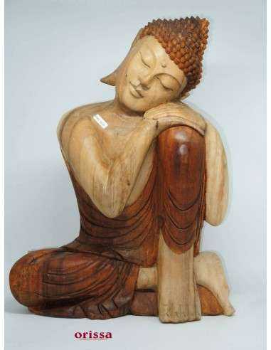 Statua Buddha tailandese in legno H 50cm