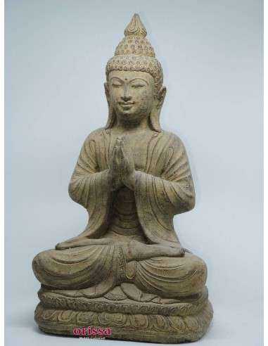 Statua Buddha tailandese in polvere di pietra H 48m