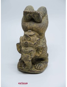 Statua divinità Ganesh con gambe alzate  H 25cm