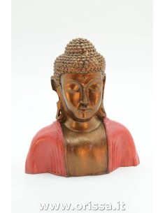Statua mezzo busto Buddha tailandese in resina H 20cm ALWED035