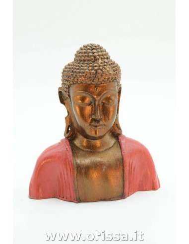 Statua mezzo busto Buddha tailandese in resina H 20cm ALWED035