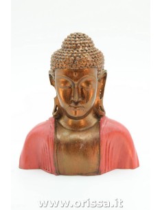 Statua mezzo busto Buddha tailandese in resina H 20cm ALWED035 2
