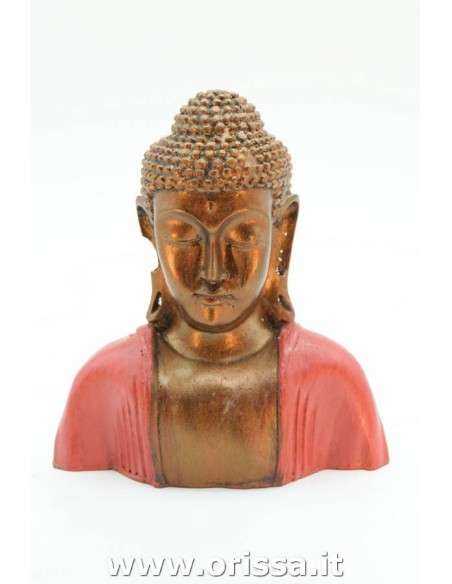 Statua mezzo busto Buddha tailandese in resina H 20cm ALWED035