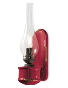 Lampada da parete applique retrò con paralume in vetro colori vari ferroluce C146 2